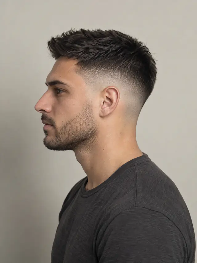 Skin fade saç modeli, yandan profil